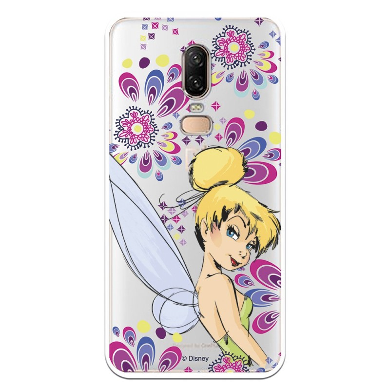 Funda Oficial Disney Campanilla Flores Transparente para Oneplus 6 - Peter Pan