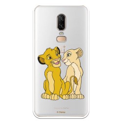 Funda Oficial Disney Simba y Nala transparente para Oneplus 6 - El Rey León