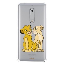 Funda Oficial Disney Simba y Nala transparente para Nokia 5 - El Rey León