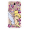 Funda Oficial Disney Campanilla Flores Transparente para LG K10 2018 - Peter Pan