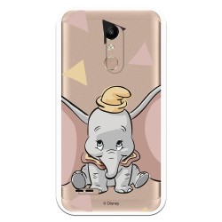 Funda Oficial Disney Dumbo silueta transparente para LG K10 2018