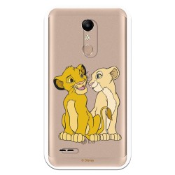 Funda Oficial Disney Simba y Nala transparente para LG K10 2018 - El Rey León