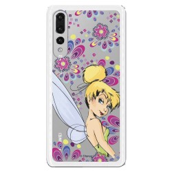 Funda Oficial Disney Campanilla Flores Transparente para Huawei P30 - Peter Pan