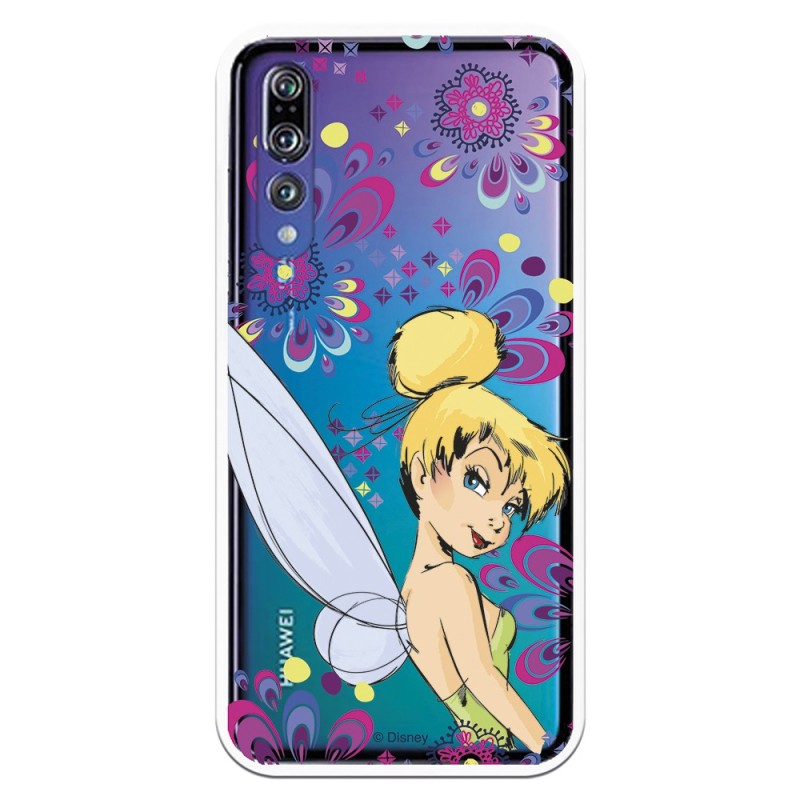 Funda Oficial Disney Campanilla Flores Transparente para Huawei P20 Pro - Peter Pan