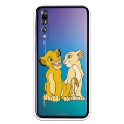 Funda Oficial Disney Simba y Nala transparente para Huawei P20 Pro - El Rey León