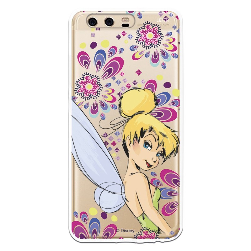 Funda Oficial Disney Campanilla Flores Transparente para Huawei P10 - Peter Pan