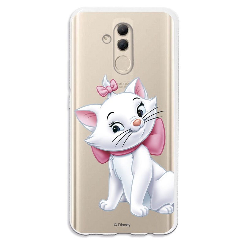 Funda Oficial Disney Marie Silueta transparente para Huawei Mate 20 Lite - Los Aristogatos