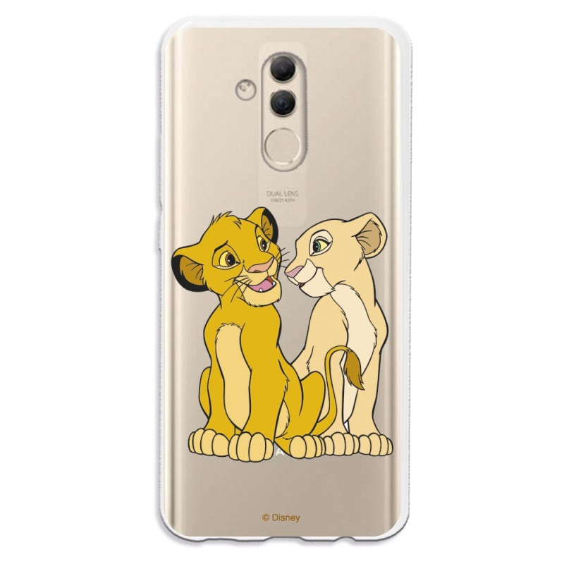 Funda Oficial Disney Simba y Nala transparente para Huawei Mate 20 Lite - El Rey León