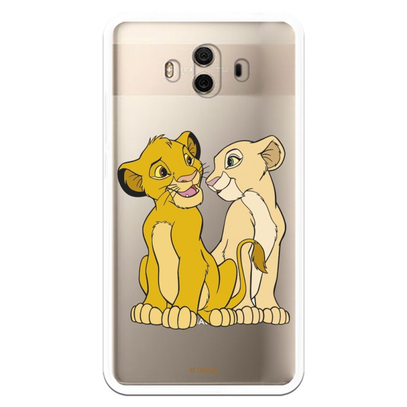 Funda Oficial Disney Simba y Nala transparente para Huawei Mate 10 - El Rey León