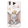 Funda Oficial Disney Dumbo silueta transparente para BQ Aquaris X