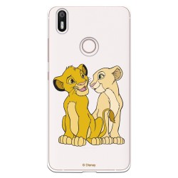 Funda Oficial Disney Simba y Nala transparente para BQ Aquaris X - El Rey León