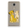 Funda Oficial Disney Simba y Nala transparente para BQ Aquaris V Plus - El Rey León