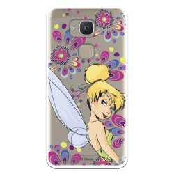 Funda Oficial Disney Campanilla Flores Transparente para BQ Aquaris V - Peter Pan