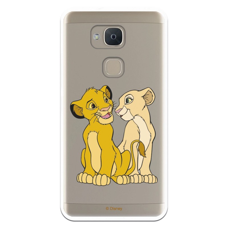 Funda Oficial Disney Simba y Nala transparente para BQ Aquaris V - El Rey León