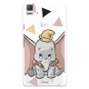 Funda Oficial Disney Dumbo silueta transparente para Bq Aquaris E5 4G