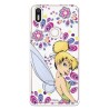 Funda Oficial Disney Campanilla Flores Transparente para Bq Aquaris X5 Plus - Peter Pan