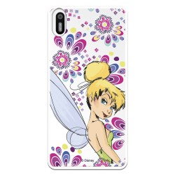 Funda Oficial Disney Campanilla Flores Transparente para Bq Aquaris X5 - Peter Pan