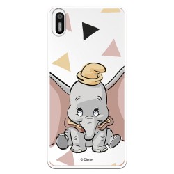 Funda Oficial Disney Dumbo silueta transparente para Bq Aquaris X5