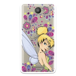 Funda Oficial Disney Campanilla Flores Transparente para BQ Aquaris U - Peter Pan