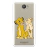 Funda Oficial Disney Simba y Nala transparente para BQ Aquaris U - El Rey León