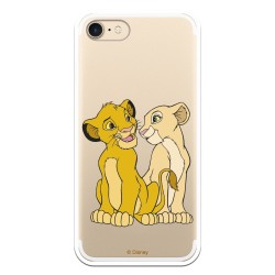 Funda Oficial Disney Simba y Nala transparente para iPhone 8 - El Rey León