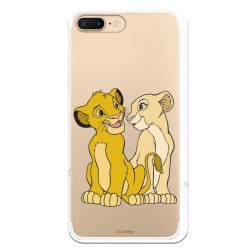 Funda Oficial Disney Simba y Nala transparente para iPhone 8 Plus - El Rey León