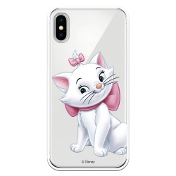 Funda Oficial Disney Marie Silueta transparente para iPhone X - Los Aristogatos