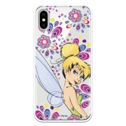 Funda Oficial Disney Campanilla Flores Transparente para iPhone X - Peter Pan