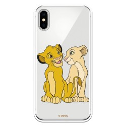 Funda Oficial Disney Simba y Nala transparente para iPhone X - El Rey León