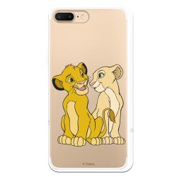 Funda Oficial Disney Simba y Nala transparente para iPhone 7 Plus - El Rey León