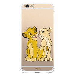 Funda Oficial Disney Simba y Nala transparente para iPhone 6 Plus - El Rey León