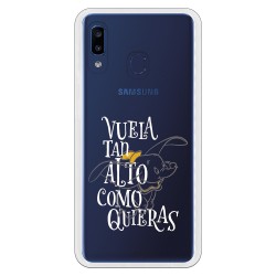 Funda Oficial Disney Dumbo Vuela tan alto Clear para Samsung Galaxy A20e