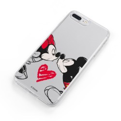 Funda para Wiko Sunny 3 Mini Oficial de Disney Mickey y Minnie Beso - Clásicos Disney