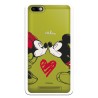 Funda para Wiko Lenny3 Oficial de Disney Mickey y Minnie Beso - Clásicos Disney