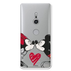 Funda para Sony Xperia XZ2 Oficial de Disney Mickey y Minnie Beso - Clásicos Disney