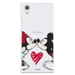 Funda para Sony Xperia XA1 Oficial de Disney Mickey y Minnie Beso - Clásicos Disney