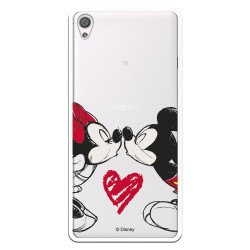 Funda para Sony Xperia XA Oficial de Disney Mickey y Minnie Beso - Clásicos Disney