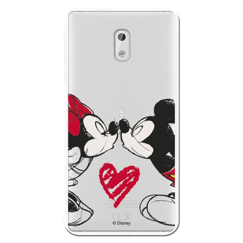Funda para Nokia 3 Oficial de Disney Mickey y Minnie Beso - Clásicos Disney