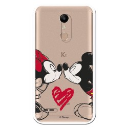 Funda para LG K10 2018 Oficial de Disney Mickey y Minnie Beso - Clásicos Disney