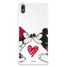 Funda para Bq Aquaris X5 Oficial de Disney Mickey y Minnie Beso - Clásicos Disney