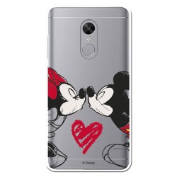 Funda para Xiaomi Redmi Note 4X Oficial de Disney Mickey y Minnie Beso - Clásicos Disney