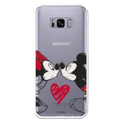 Funda para Samsung Galaxy S8 Plus Oficial de Disney Mickey y Minnie Beso - Clásicos Disney