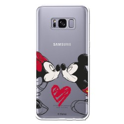 Funda para Samsung Galaxy S8 Oficial de Disney Mickey y Minnie Beso - Clásicos Disney