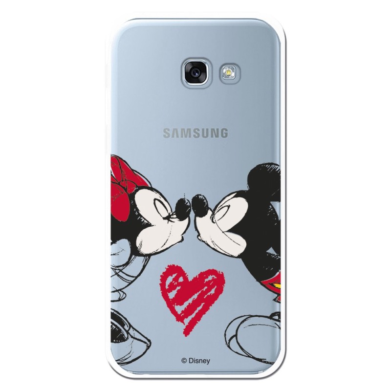 Funda para Samsung Galaxy A5 2017 Oficial de Disney Mickey y Minnie Beso - Clásicos Disney