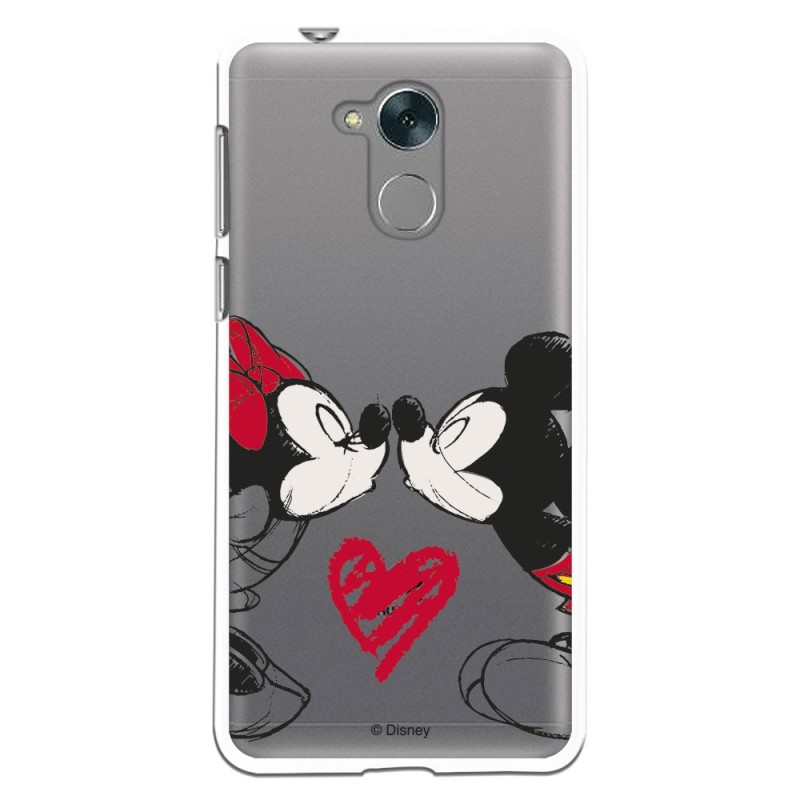 Funda para Huawei P9 Lite Smart Oficial de Disney Mickey y Minnie Beso - Clásicos Disney