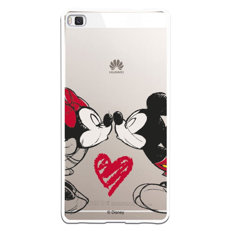 Funda para Huawei P8 Oficial de Disney Mickey y Minnie Beso - Clásicos Disney