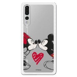 Funda para Huawei P30 Oficial de Disney Mickey y Minnie Beso - Clásicos Disney