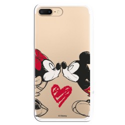 Funda para iPhone 7 Plus Oficial de Disney Mickey y Minnie Beso - Clásicos Disney