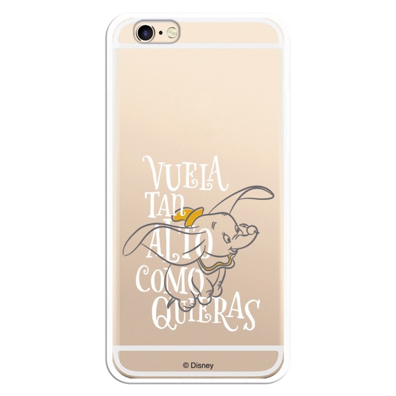 Funda Oficial Disney Dumbo Vuela tan alto Clear para iPhone 6S