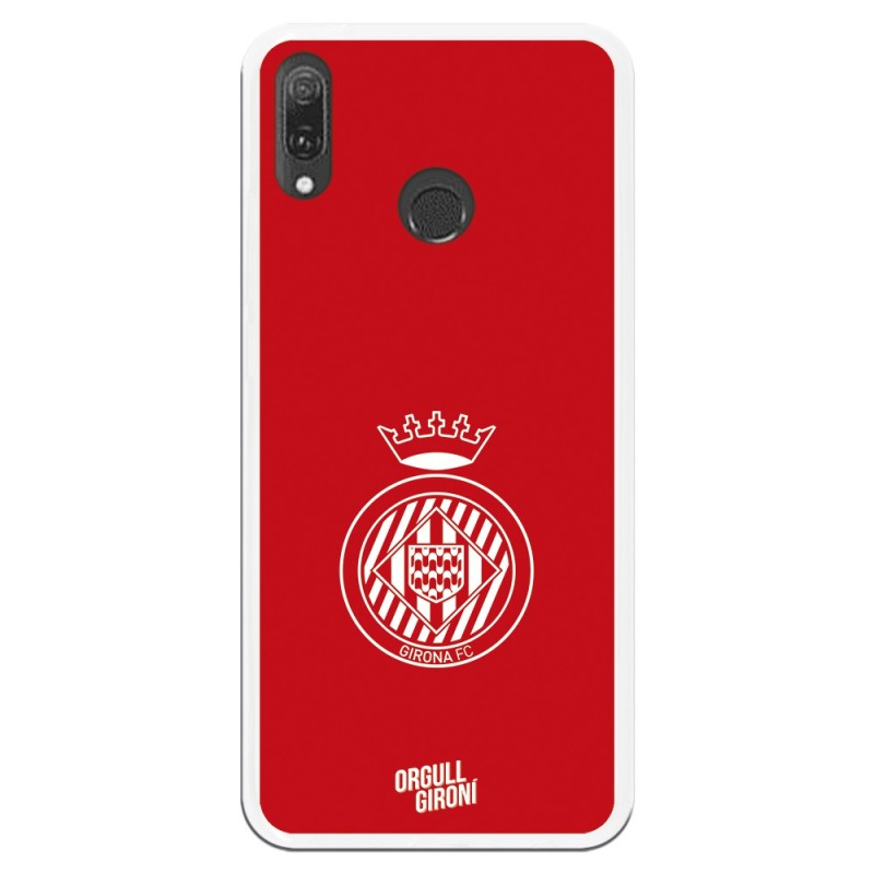 Funda Oficial Girona FC Escudo Equi roja para Huawei Y9 2019